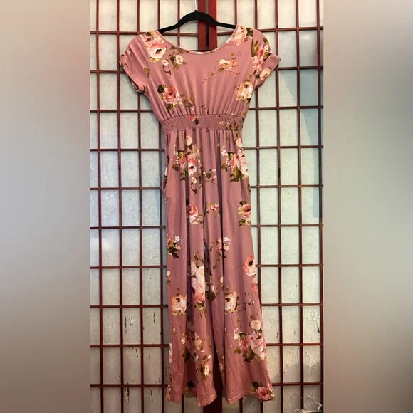 Chenault Girl Pink Floral Jumpsuit - Picture 1 of 4